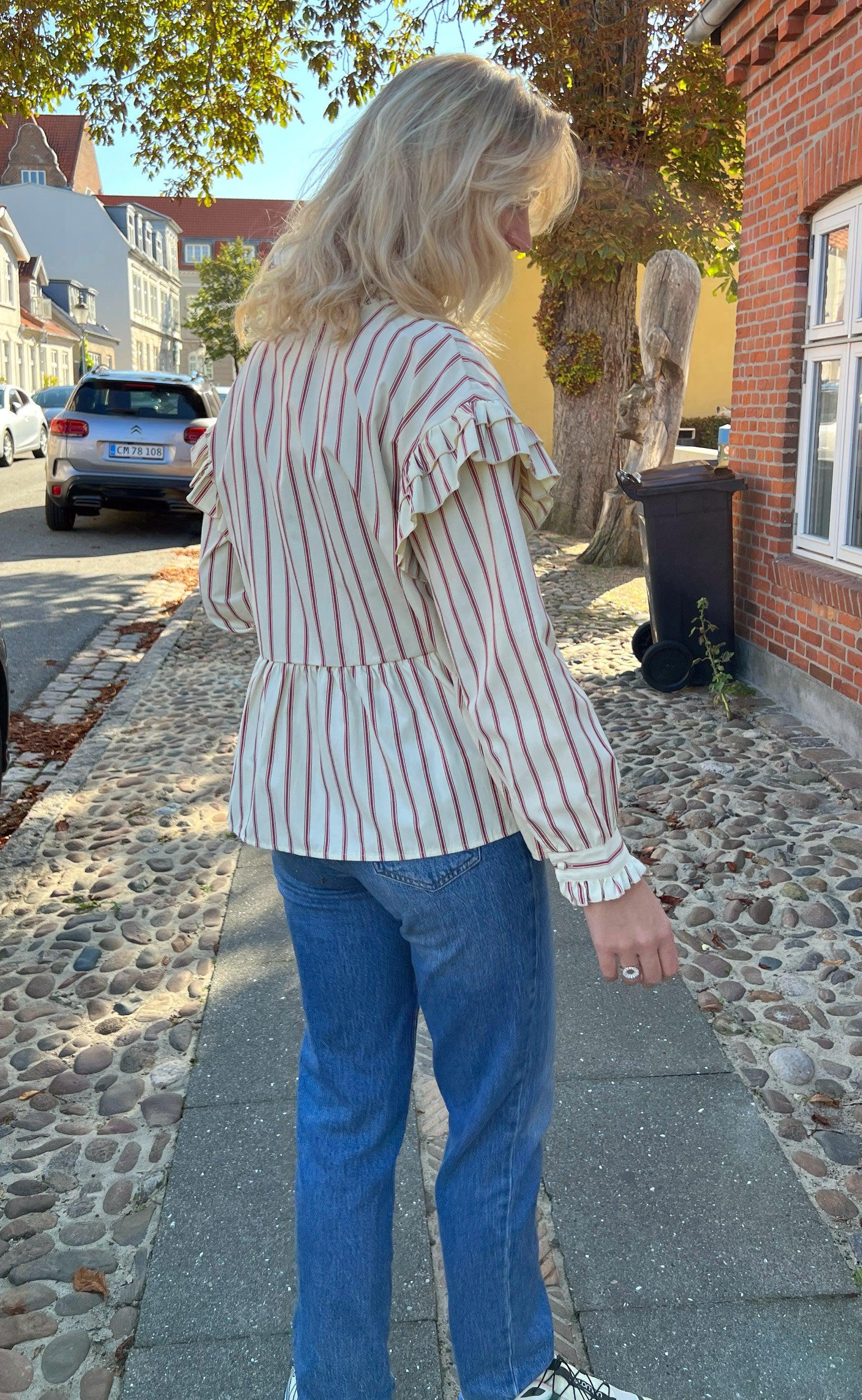 Say INA Copenhagen Skjorte - Frida - Red Striped