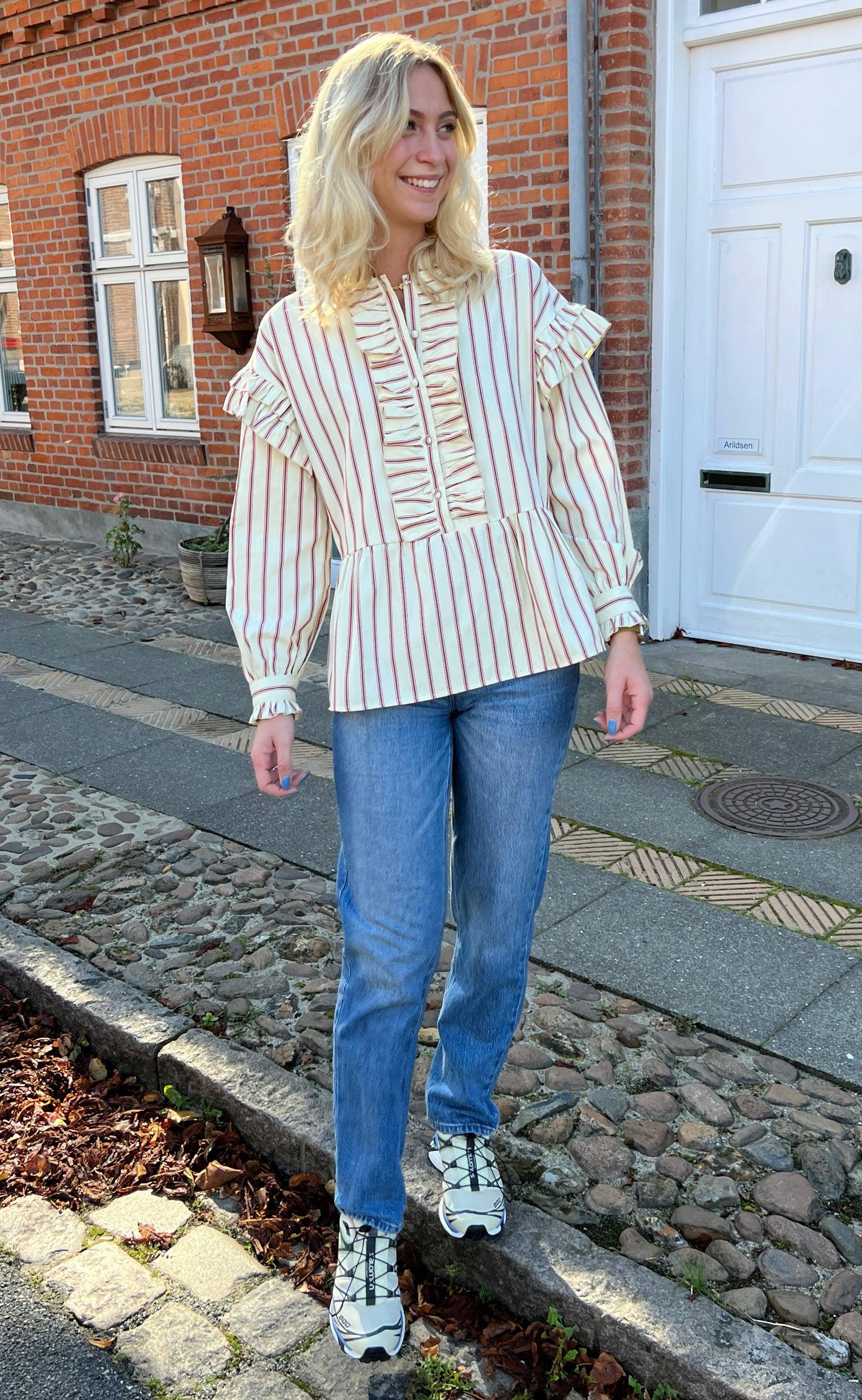 Say INA Copenhagen Skjorte - Frida - Red Striped