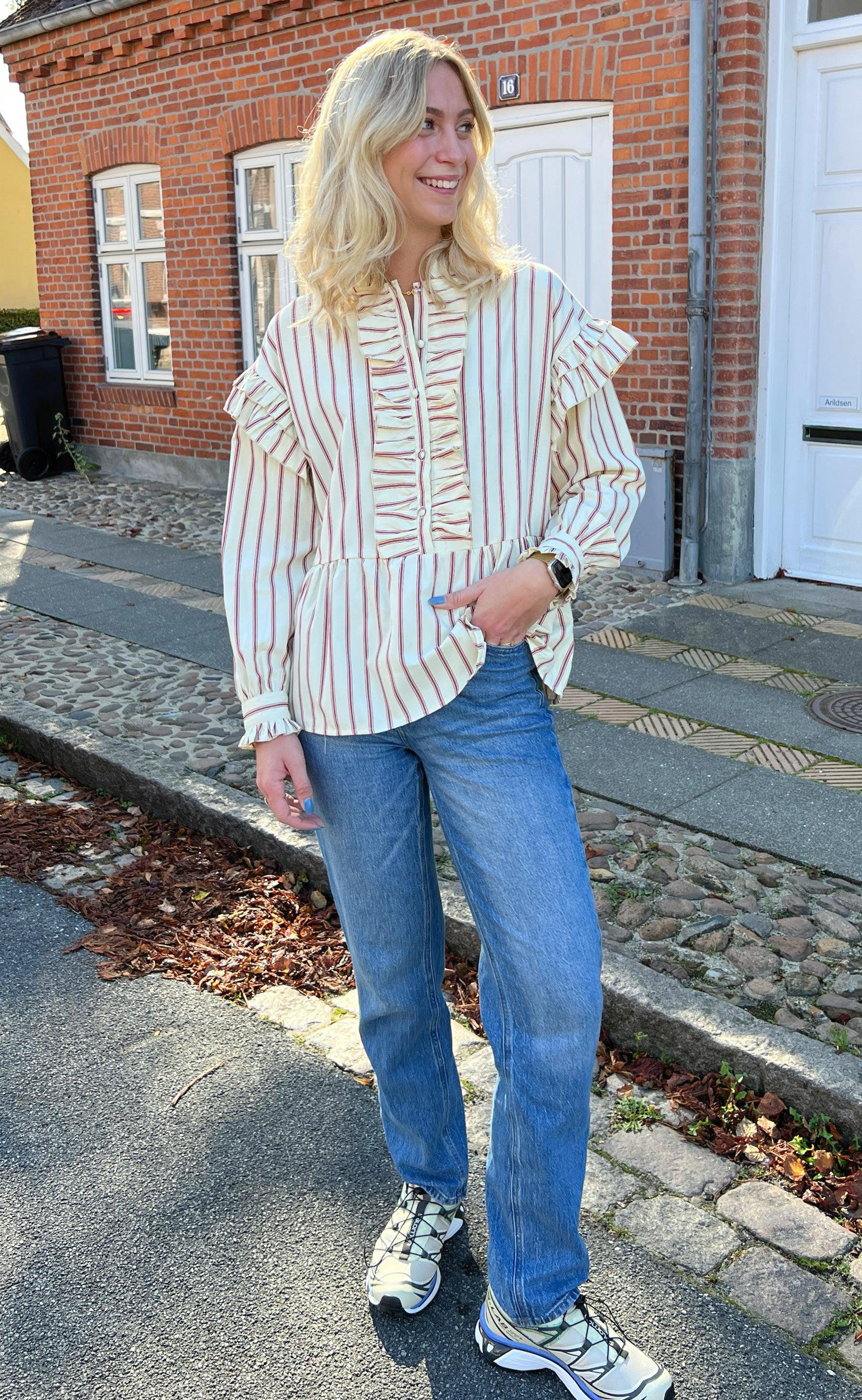 Say INA Copenhagen Skjorte - Frida - Red Striped