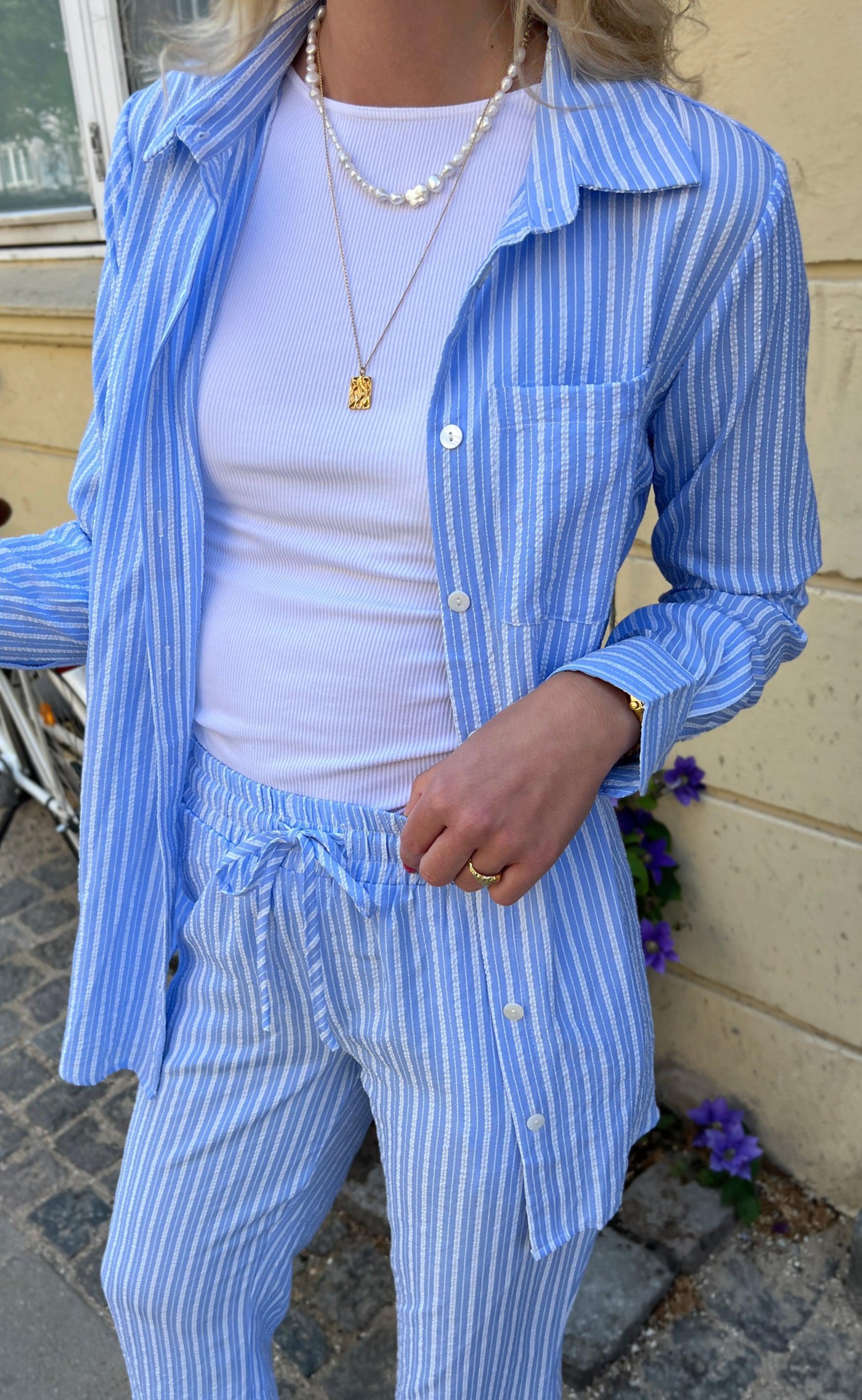 Say INA Copenhagen Skjorte - Grace - Blue/White Stripe
