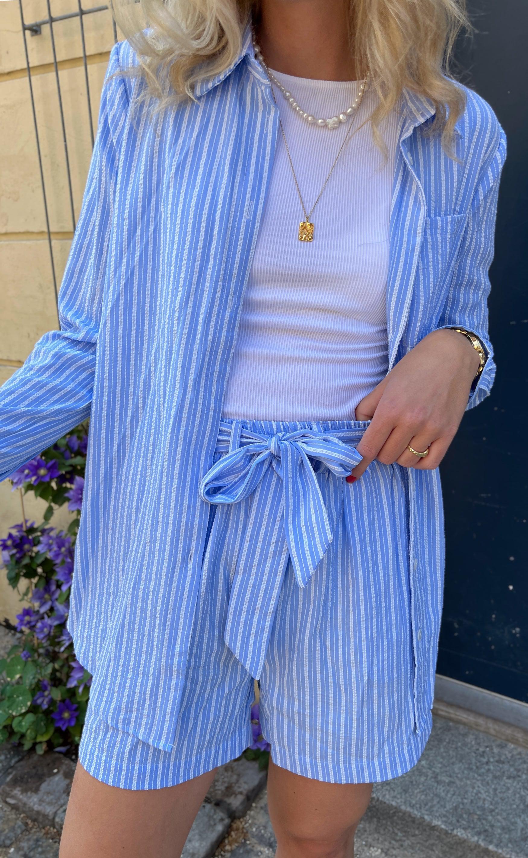 Say INA Copenhagen Skjorte - Grace - Blue/White Stripe