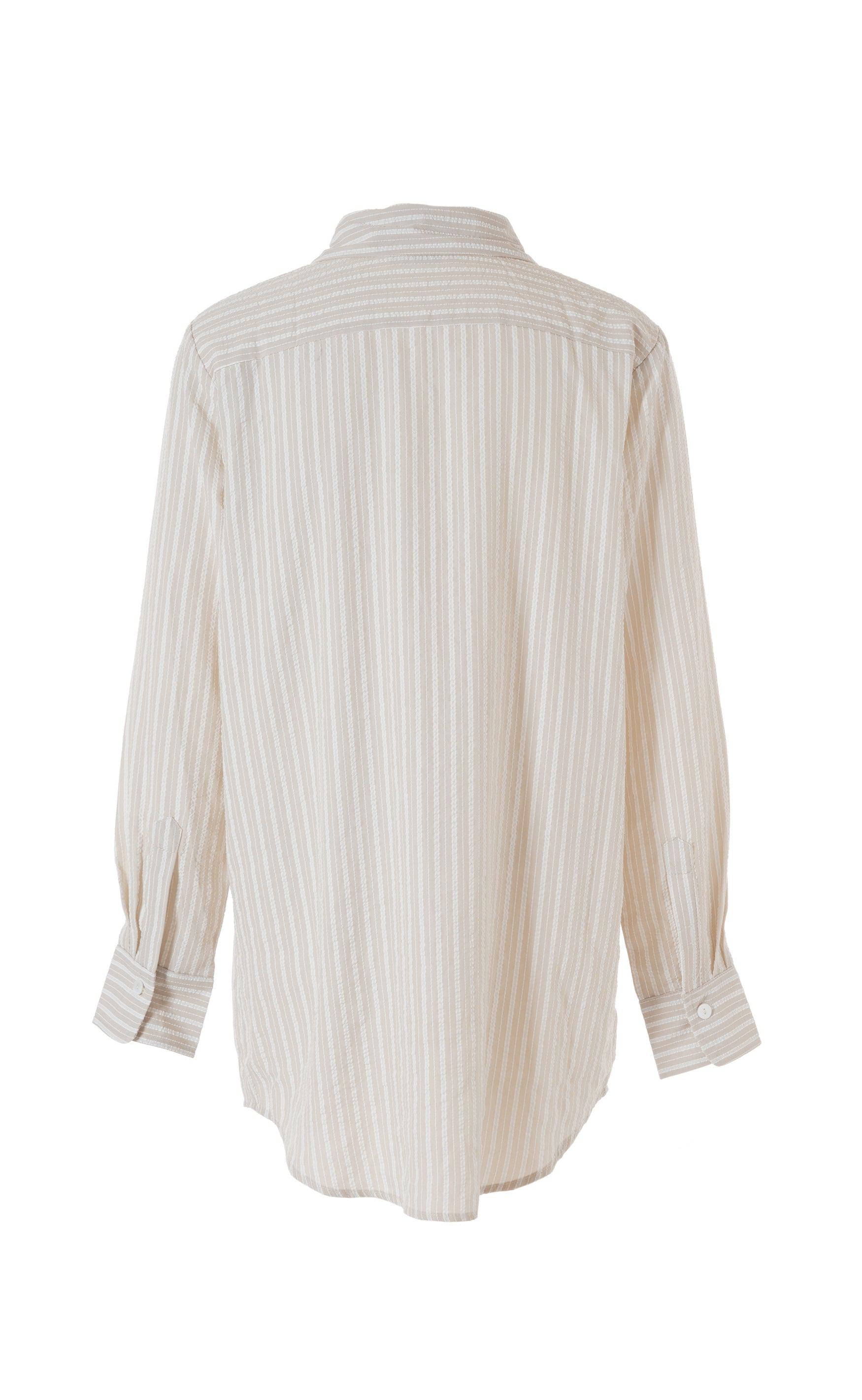 Say INA Copenhagen Skjorte - Grace - Camel/White Stripe