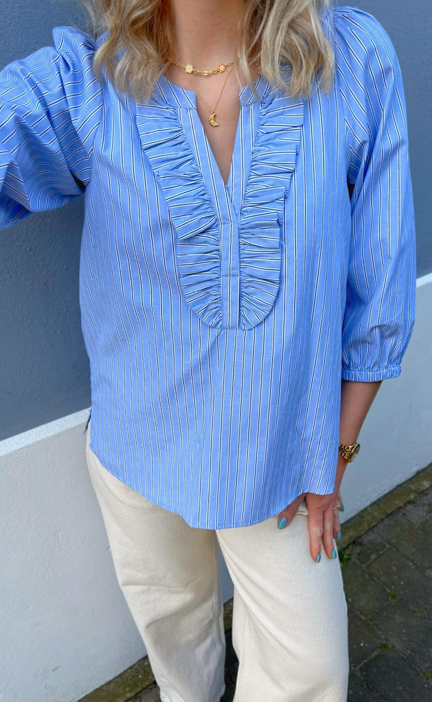 Say INA Copenhagen Skjorte - Katinka - Blue Striped
