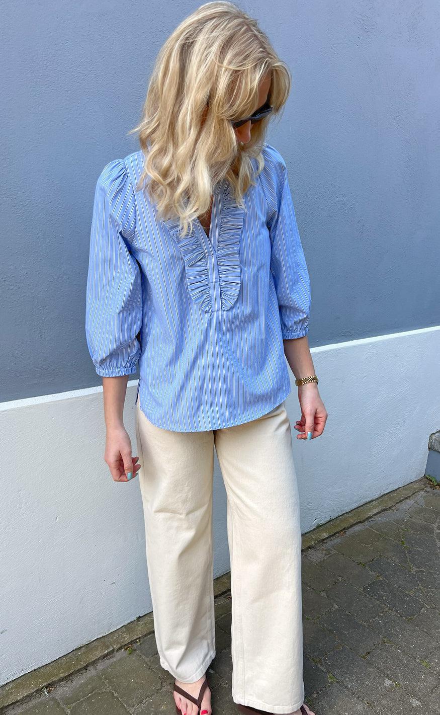 Say INA Copenhagen Skjorte - Katinka - Blue Striped