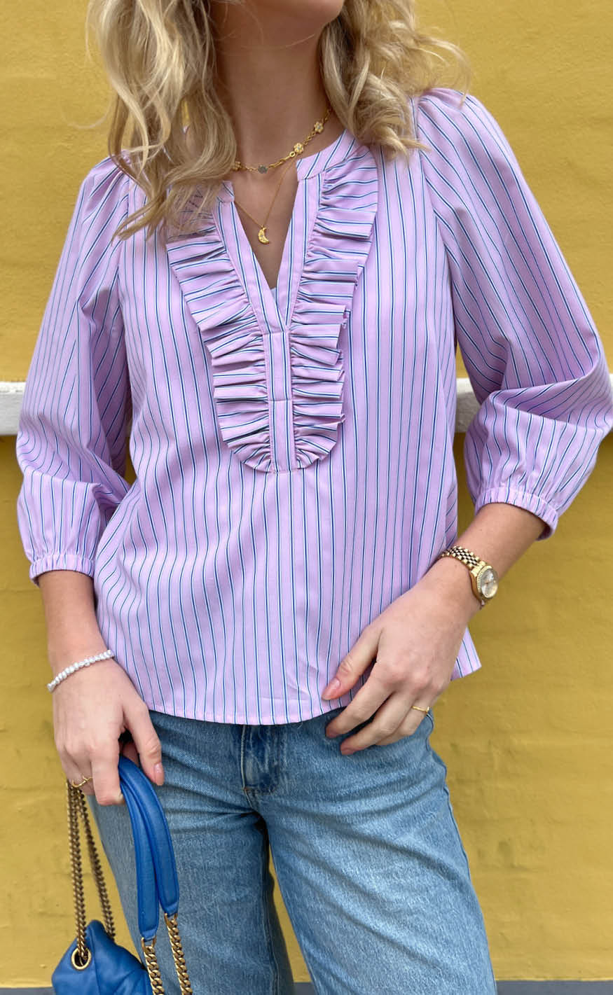 Say INA Copenhagen Skjorte - Katinka - Pink Striped