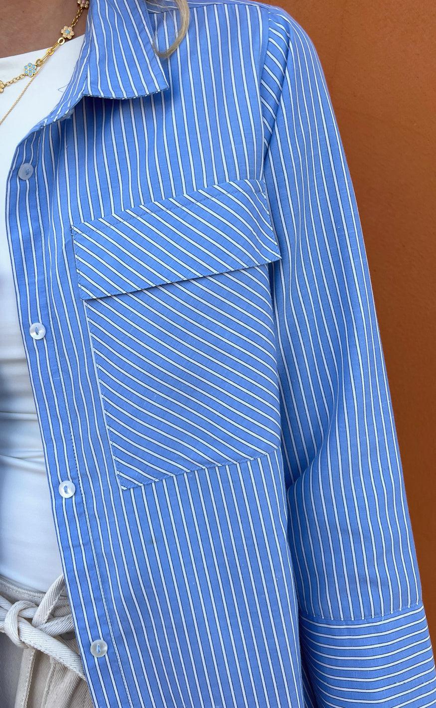 Say INA Copenhagen Skjorte - Lucy - Blue Striped