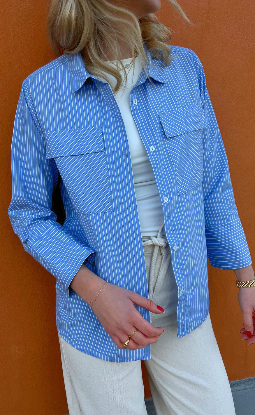 Say INA Copenhagen Skjorte - Lucy - Blue Striped