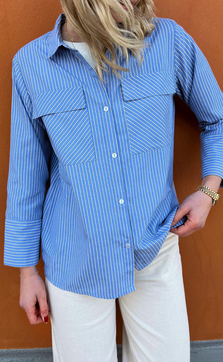 Say INA Copenhagen Skjorte - Lucy - Blue Striped