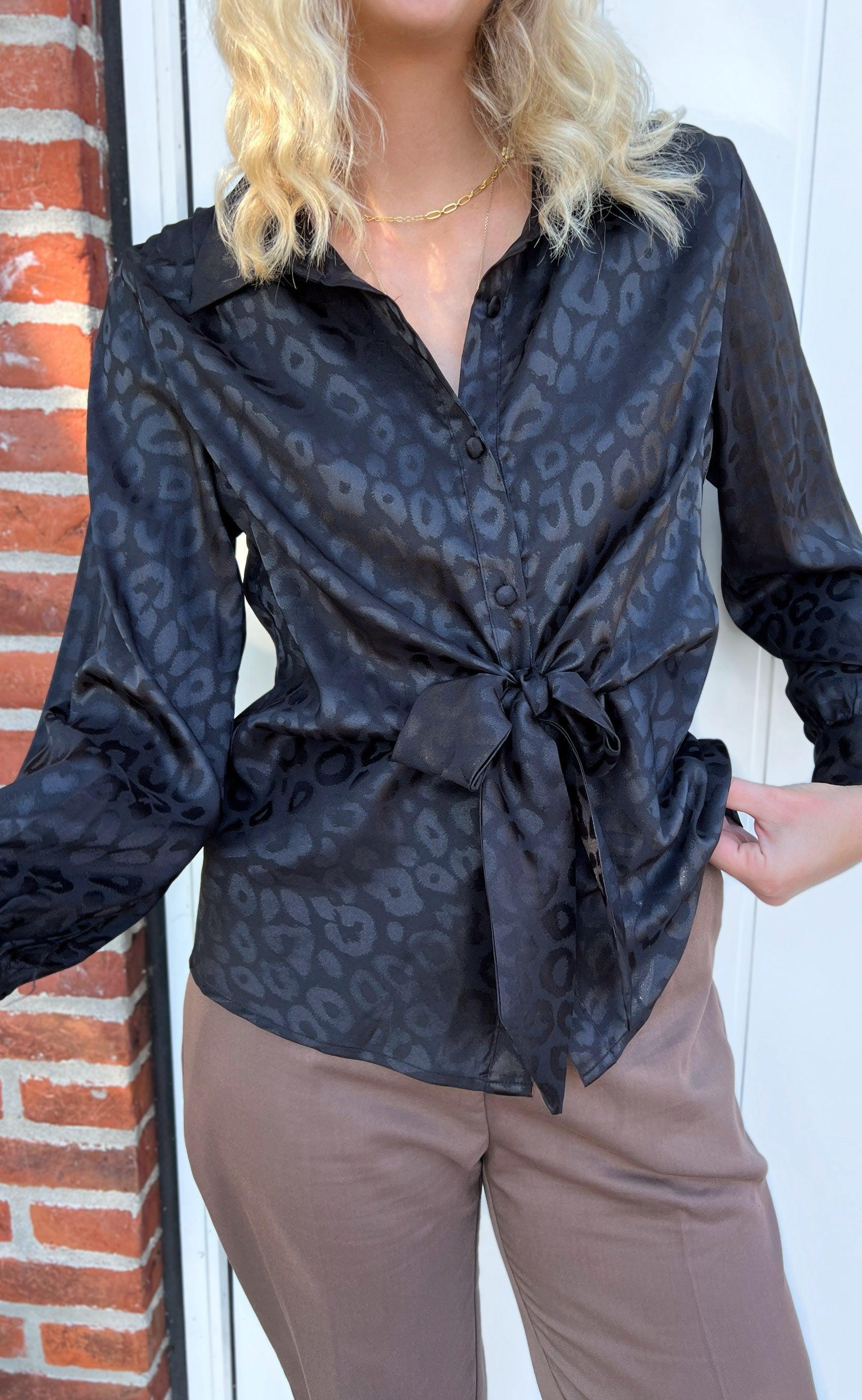 Say INA Copenhagen Skjorte - Luna - Black Leo