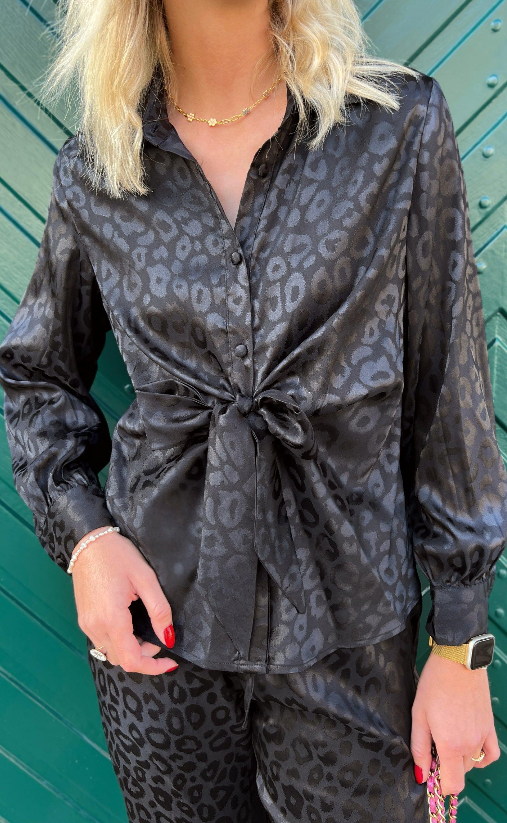 Say INA Copenhagen Skjorte - Luna - Black Leo