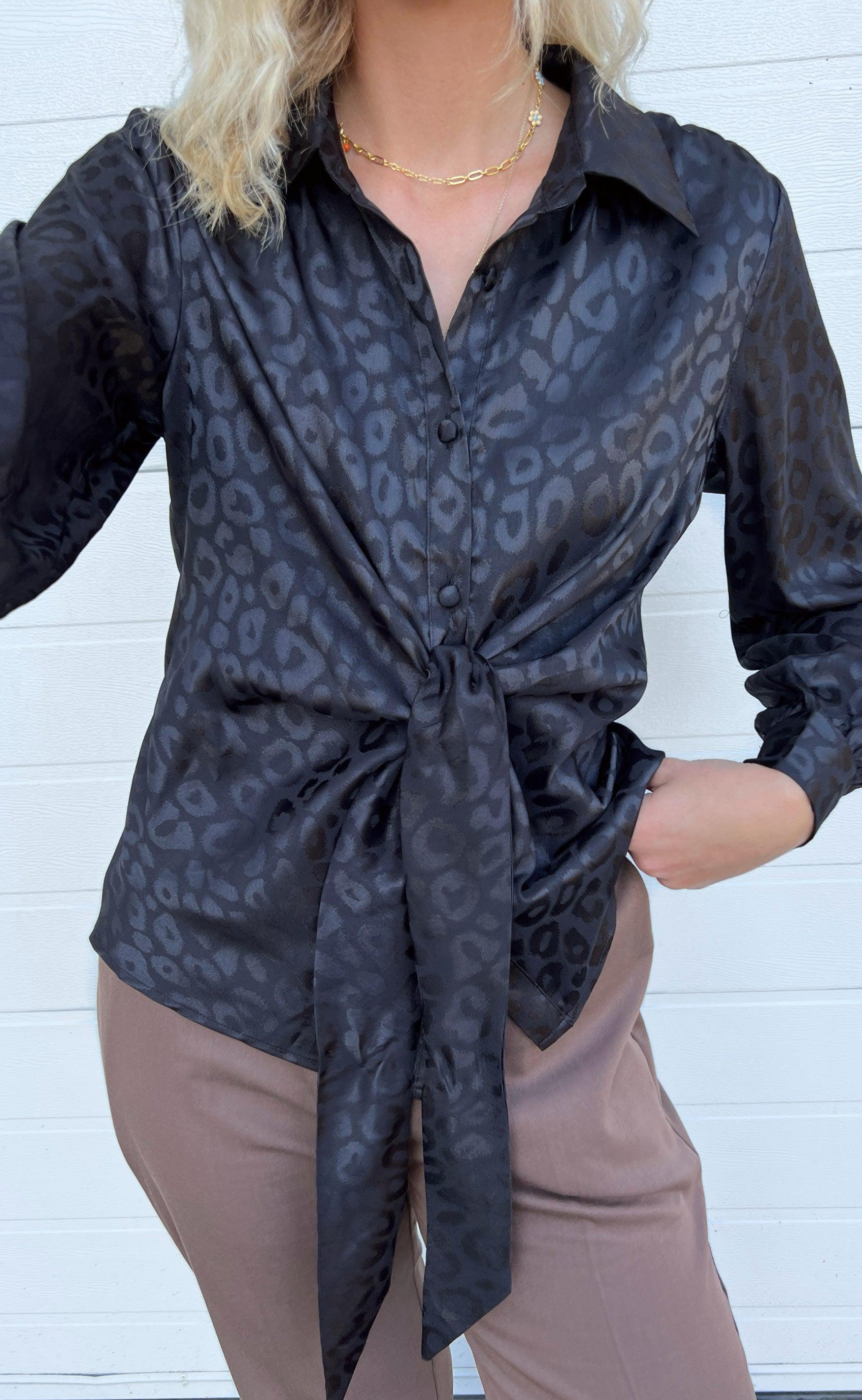 Say INA Copenhagen Skjorte - Luna - Black Leo