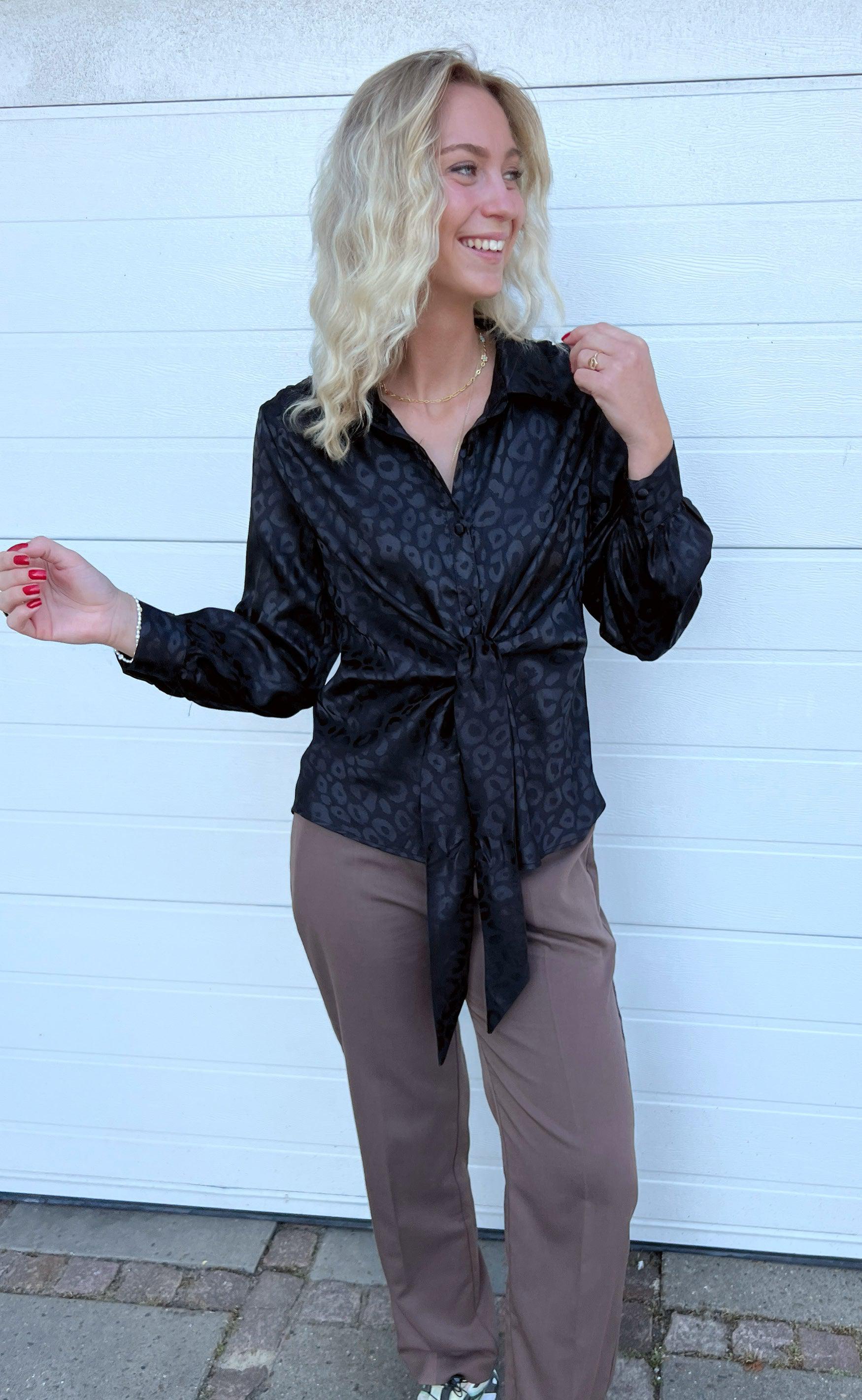 Say INA Copenhagen Skjorte - Luna - Black Leo