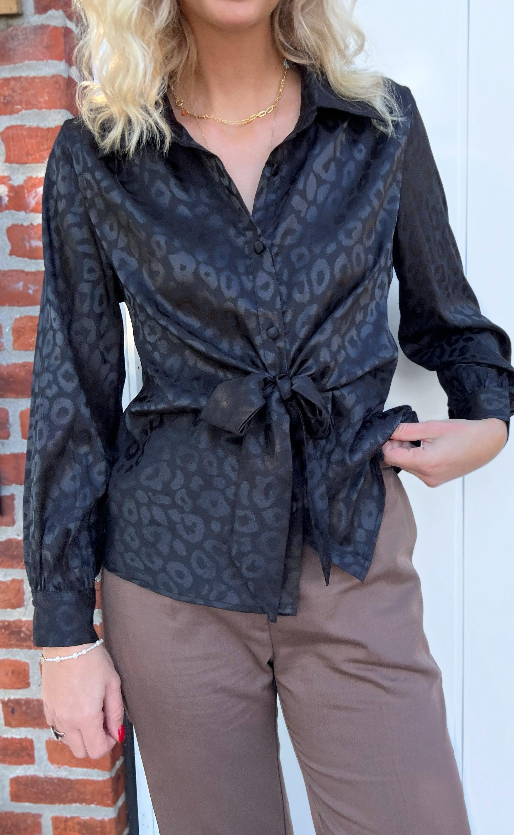 Say INA Copenhagen Skjorte - Luna - Black Leo