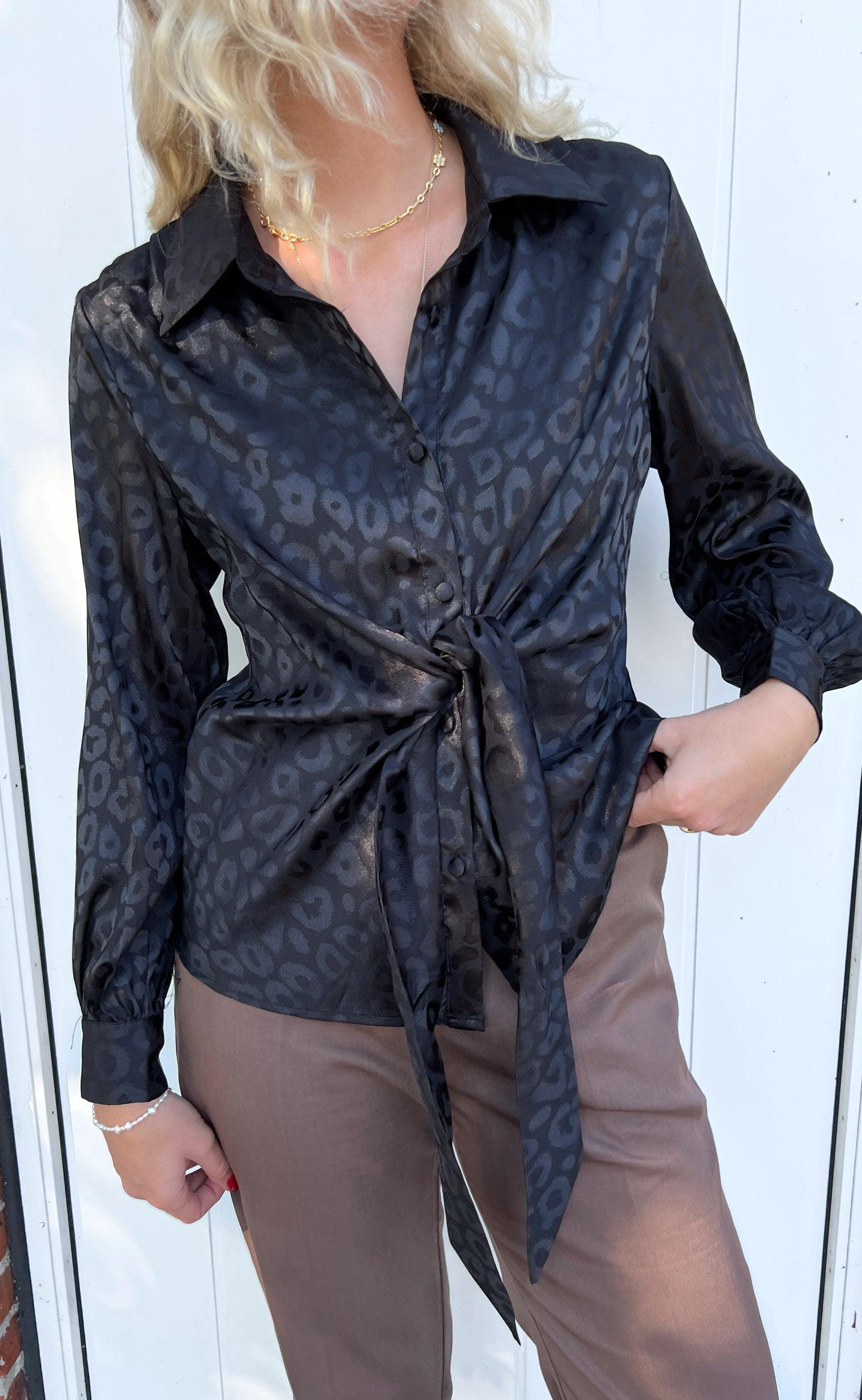 Say INA Copenhagen Skjorte - Luna - Black Leo