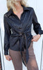 Say INA Copenhagen Skjorte - Luna - Black Leo