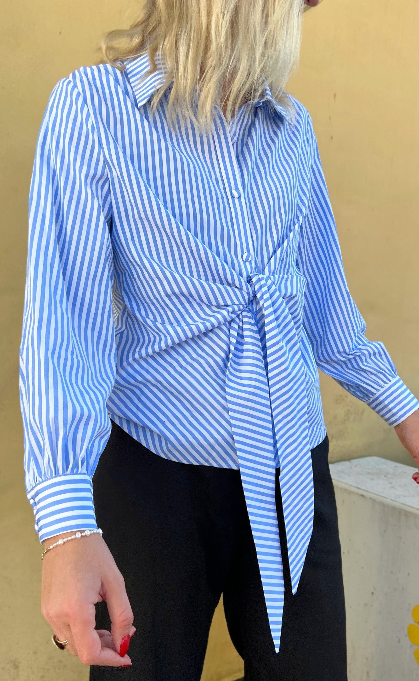 Say INA Copenhagen Skjorte - Luna - Blue/White Stripe