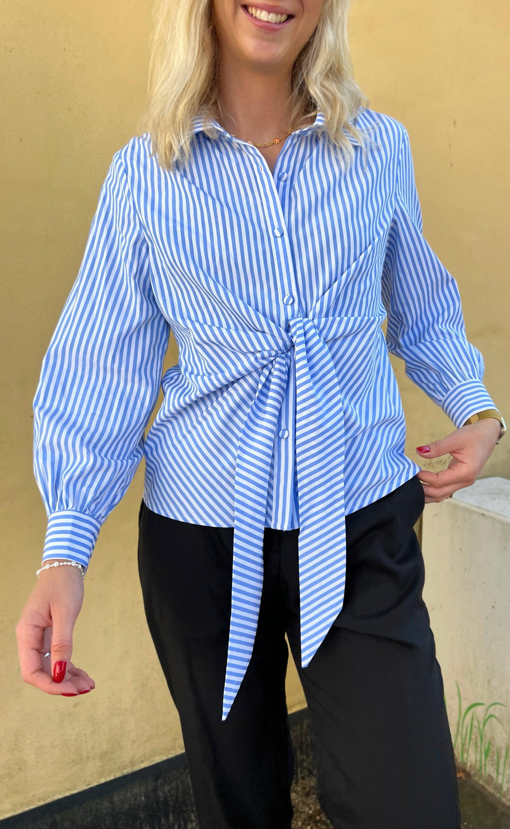 Say INA Copenhagen Skjorte - Luna - Blue/White Stripe