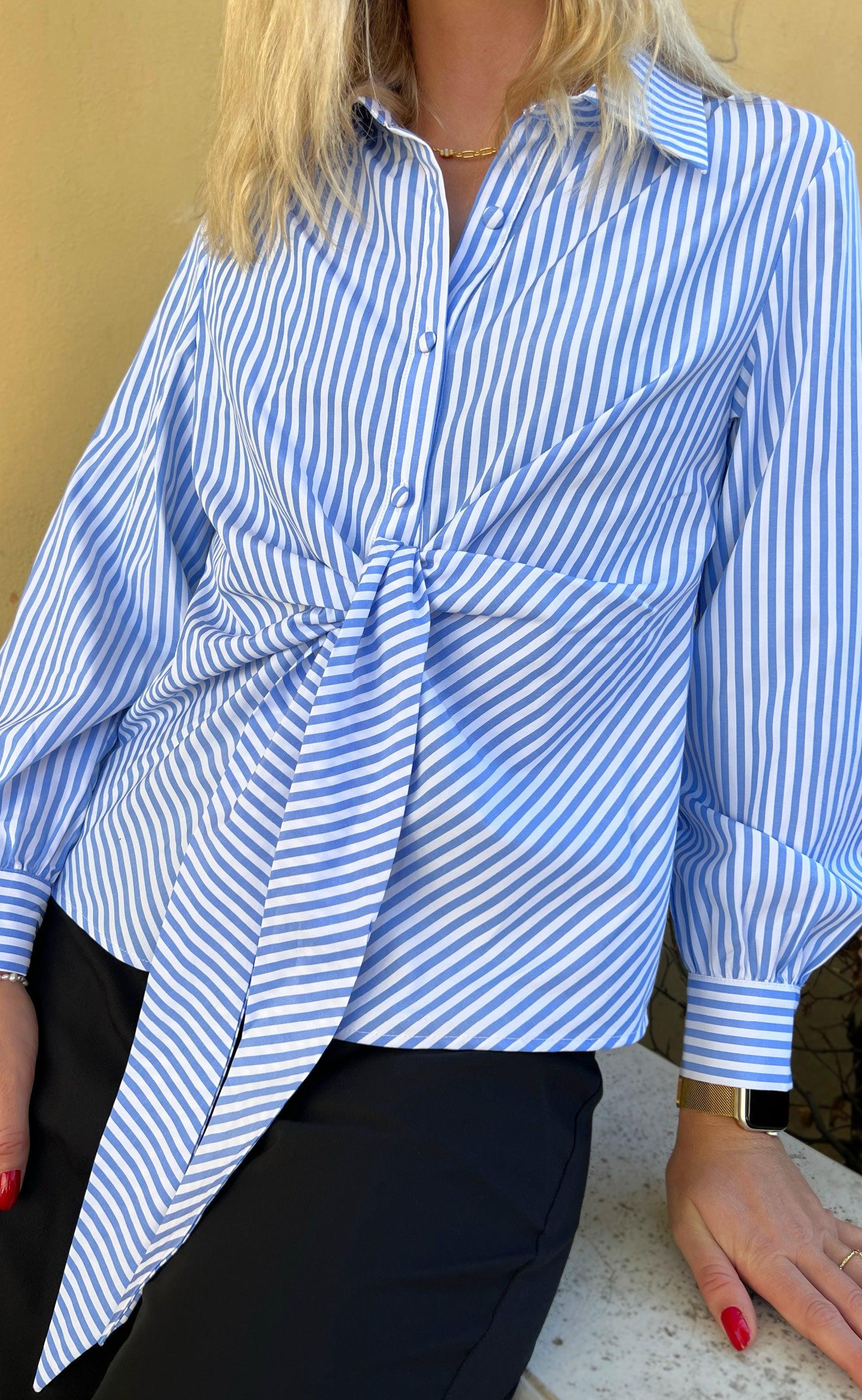 Say INA Copenhagen Skjorte - Luna - Blue/White Stripe