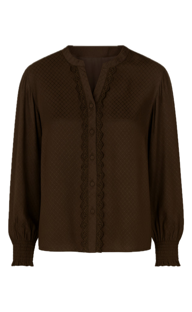 Say INA Copenhagen Skjorte - Malou - Dark Brown