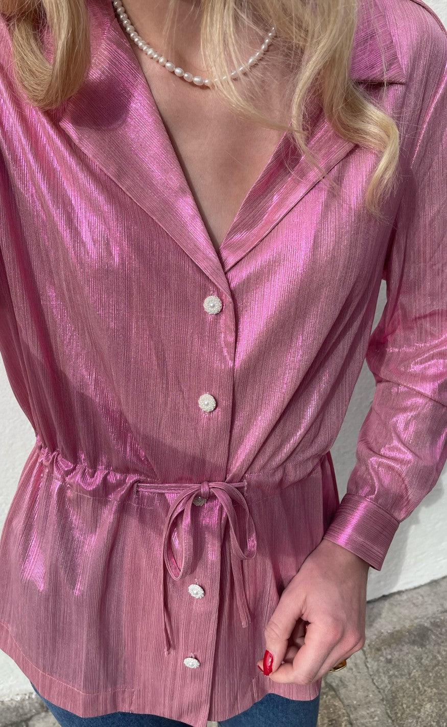 Say INA Copenhagen Skjorte - Malou - Metallic Pink