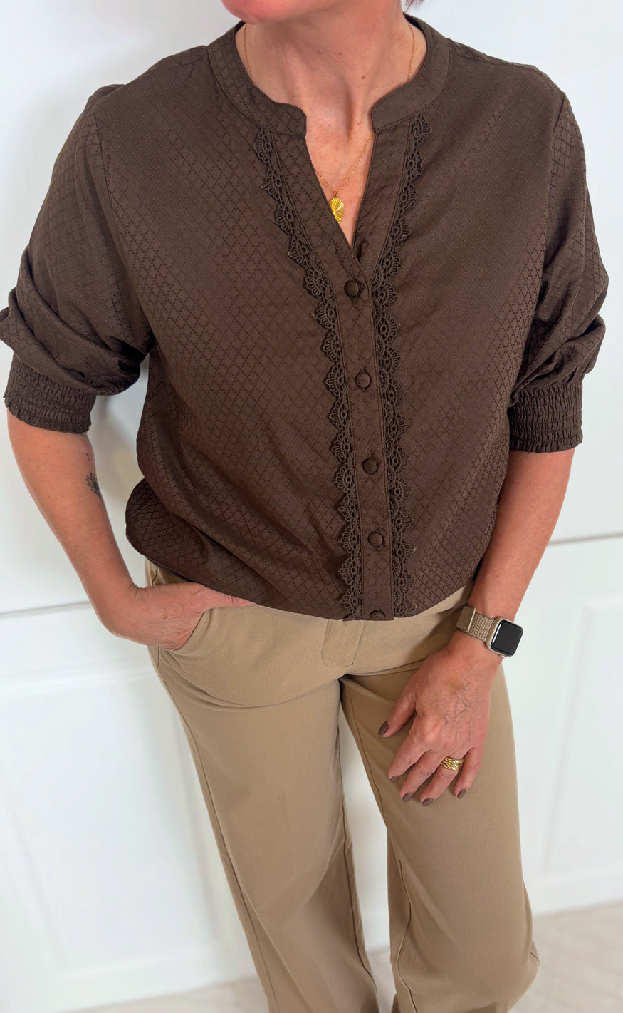 Say INA Copenhagen Skjorte - Malou SL - Dark Brown