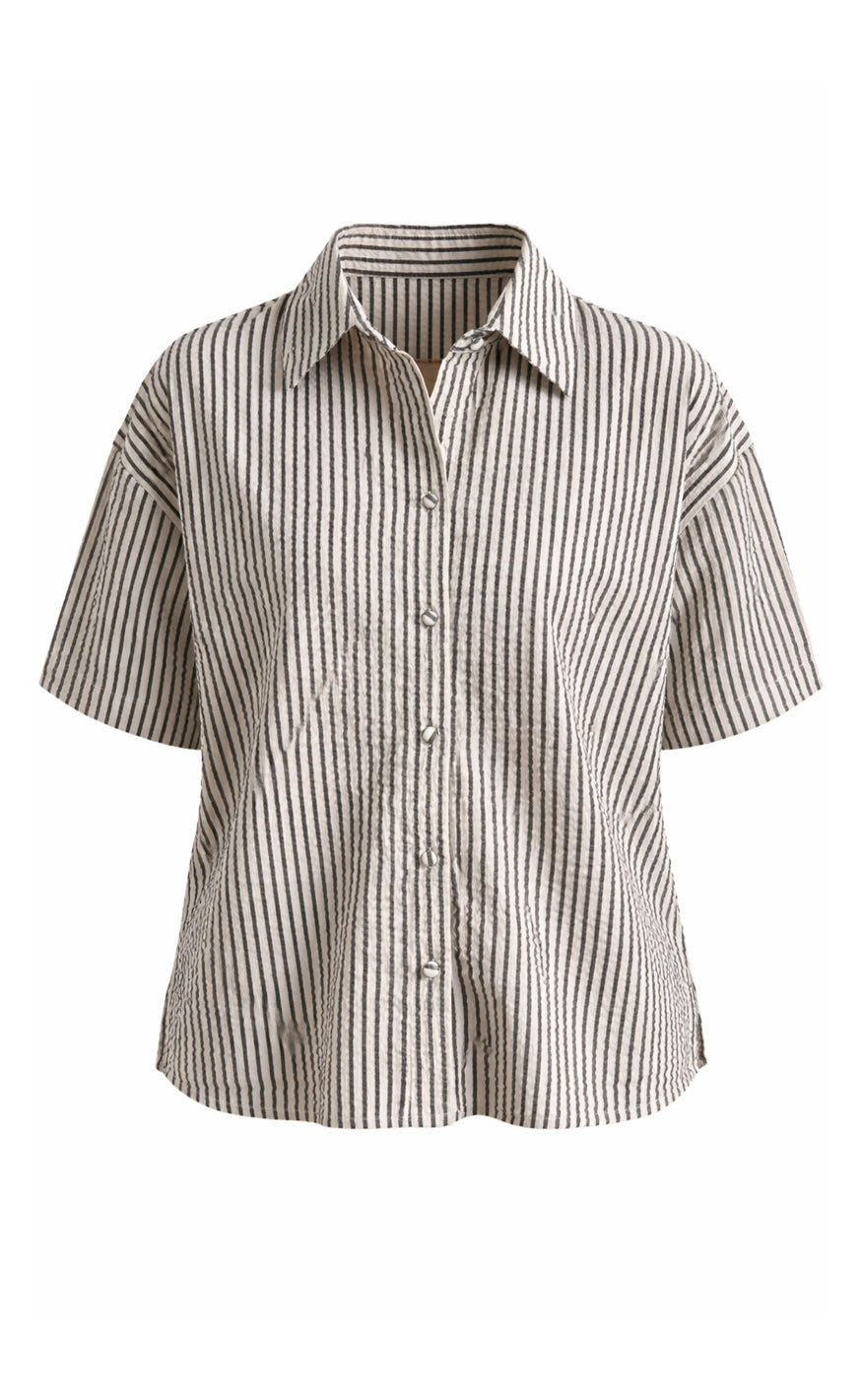 Say INA Copenhagen Skjorte - Marika - Black Striped