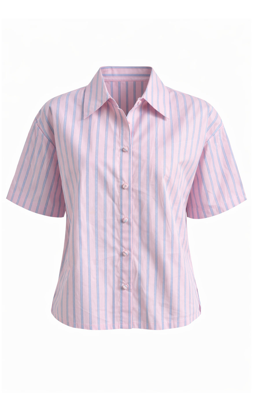 Say INA Copenhagen Skjorte - Marika - Pink Striped