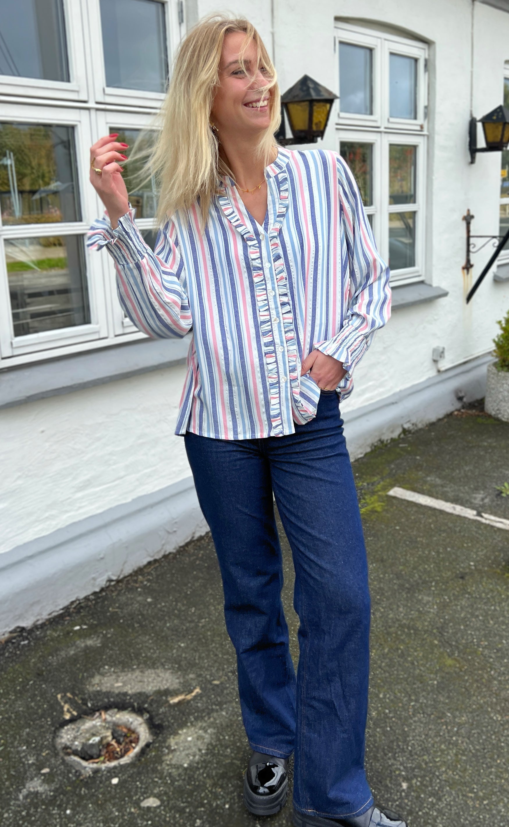 Say INA Copenhagen Skjorte - Naya - Colorful Stripes W. Lurex