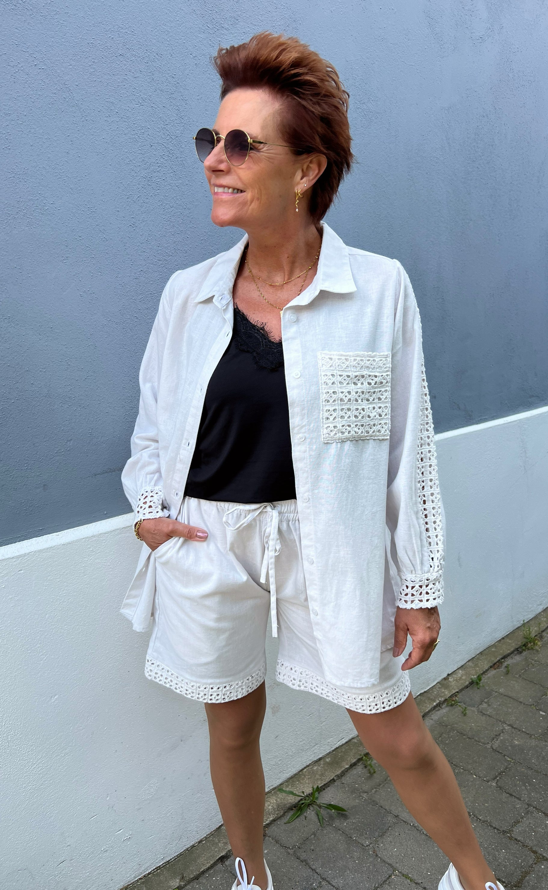 Say INA Copenhagen Skjorte - Sandy Linen - Off White