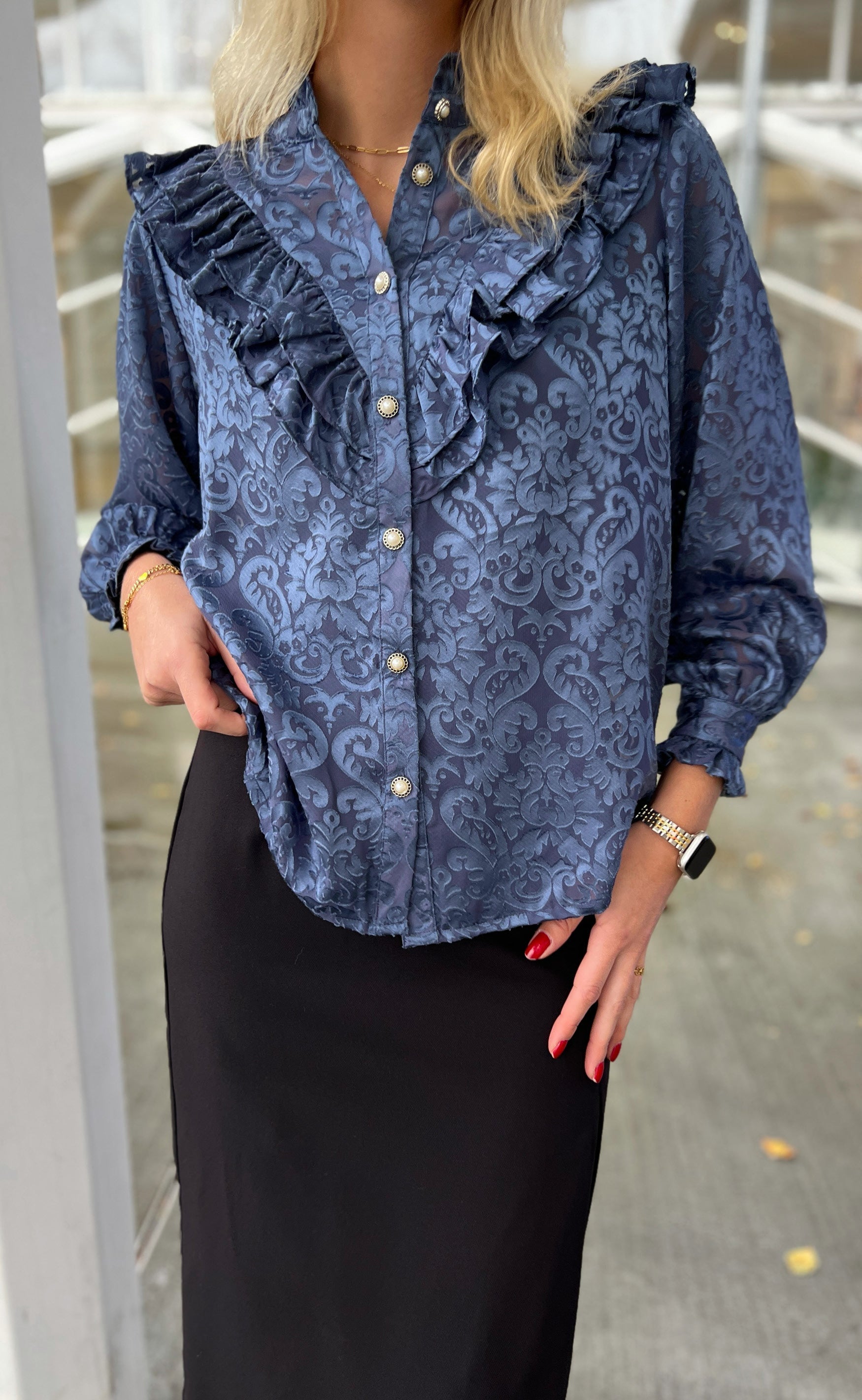 Say INA Copenhagen Skjorte - Sarah - Dusty Blue
