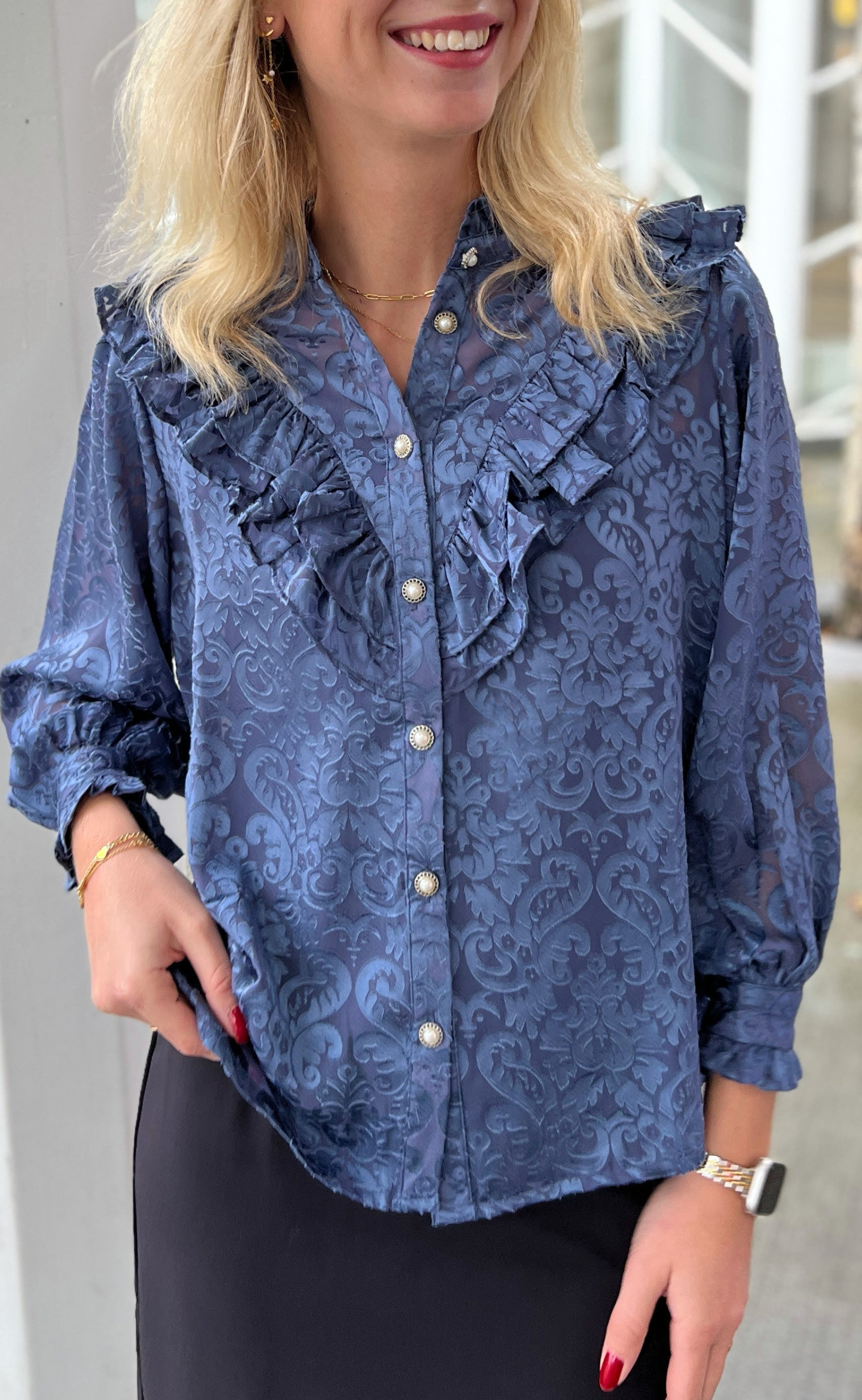 Say INA Copenhagen Skjorte - Sarah - Dusty Blue