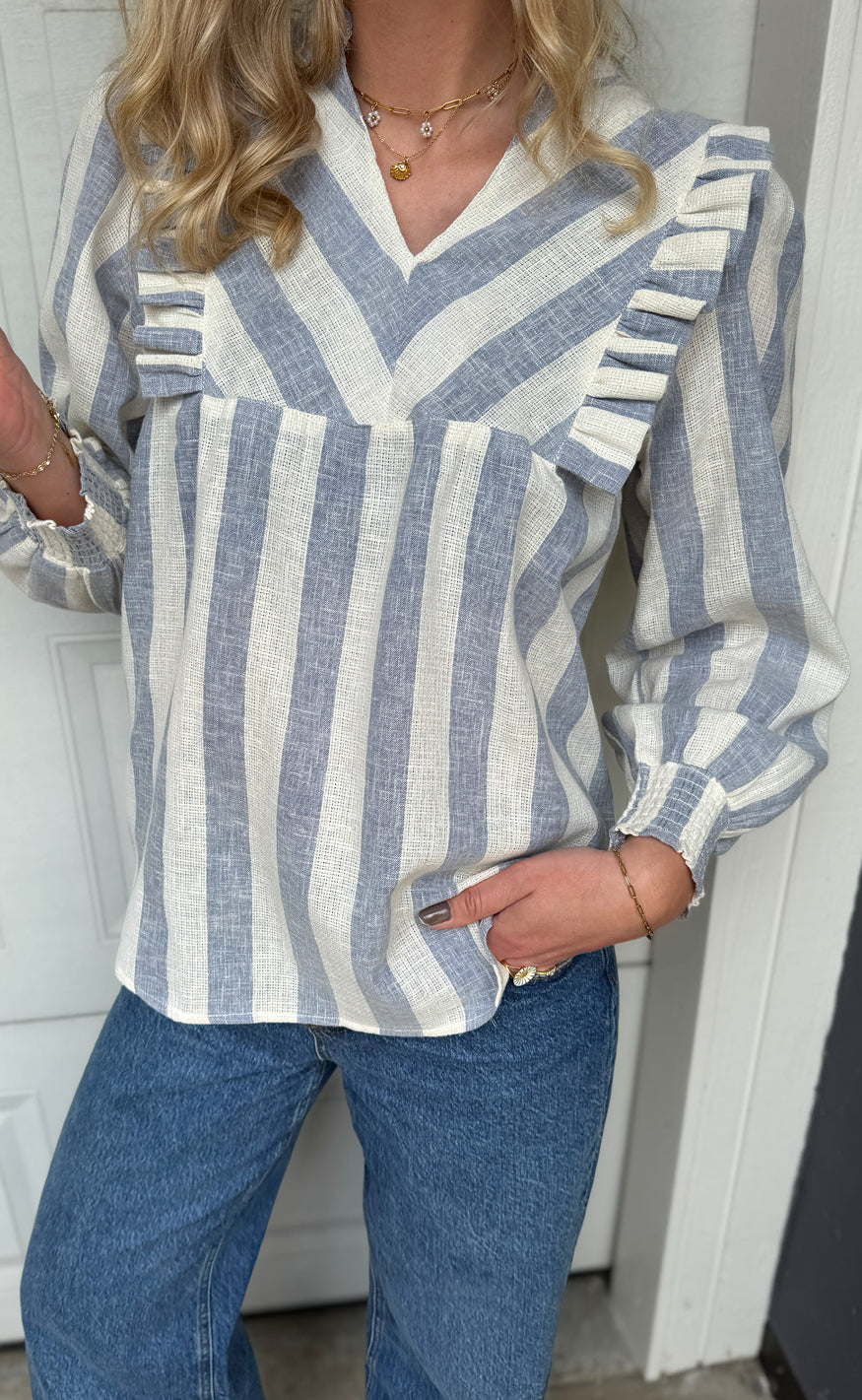 Say INA Copenhagen Skjorte - Sasha - Blue Striped