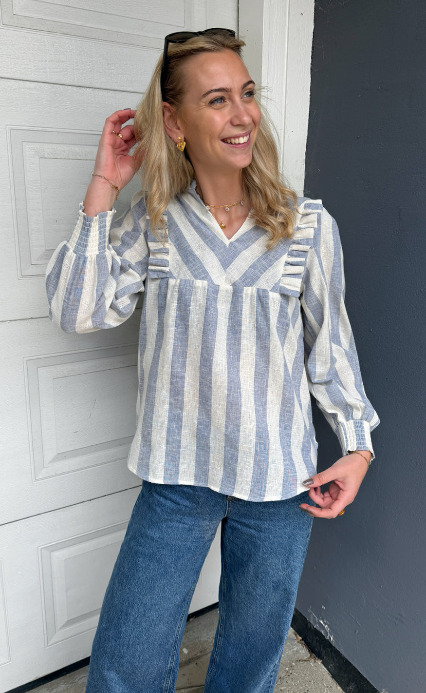 Say INA Copenhagen Skjorte - Sasha - Blue Striped