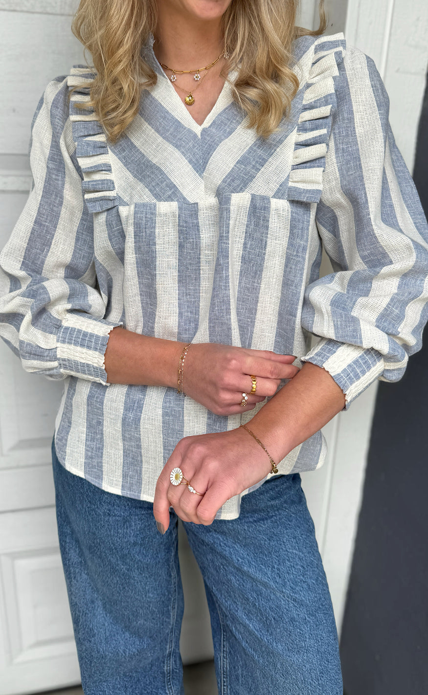 Say INA Copenhagen Skjorte - Sasha - Blue Striped