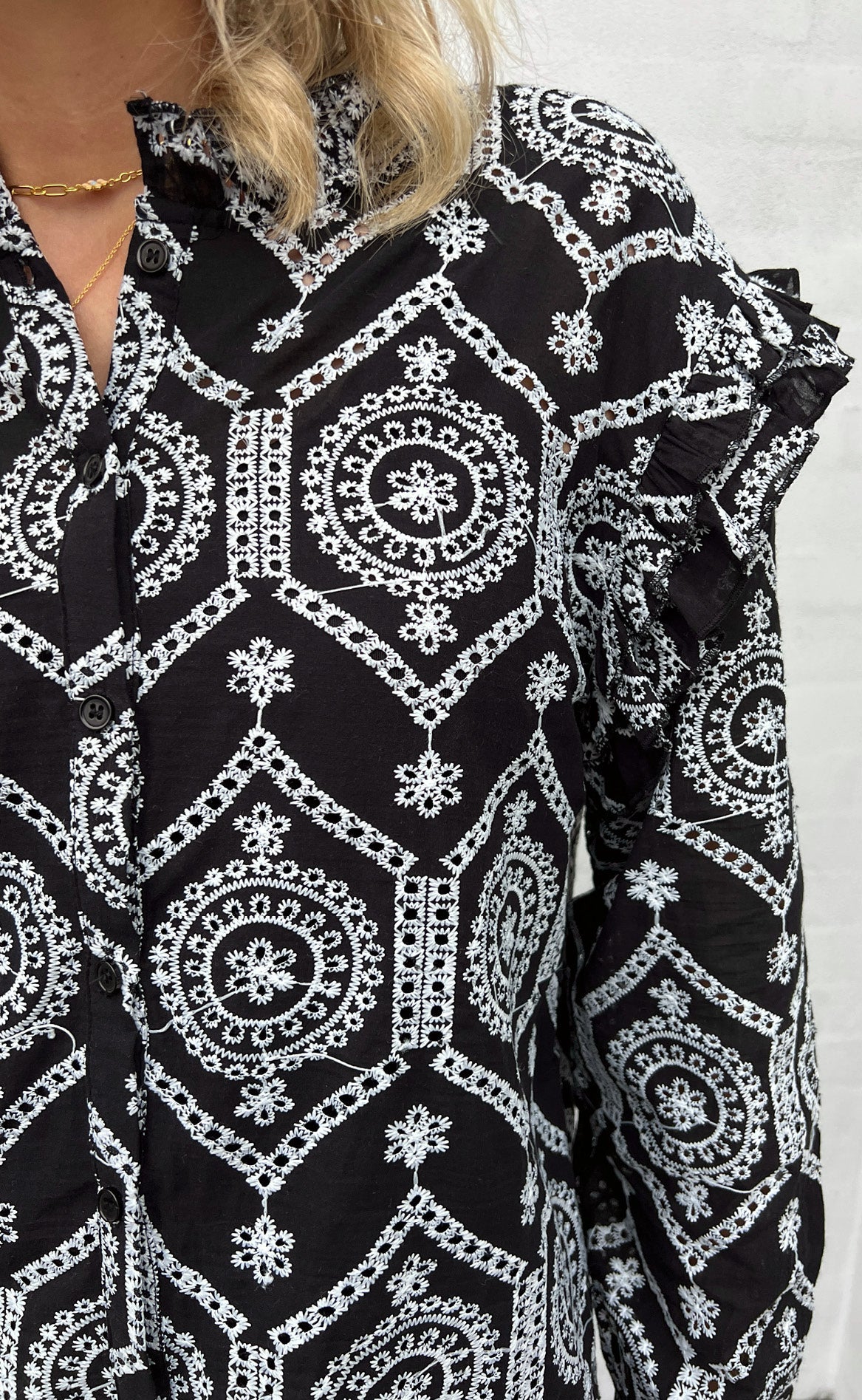 Say INA Copenhagen Skjorte - Selina - Black / White