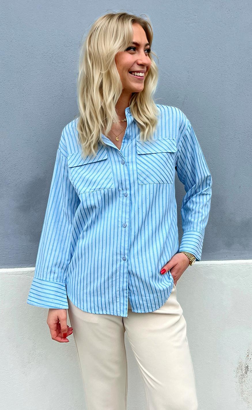 Say INA Copenhagen Skjorte - Simili - Blue Striped