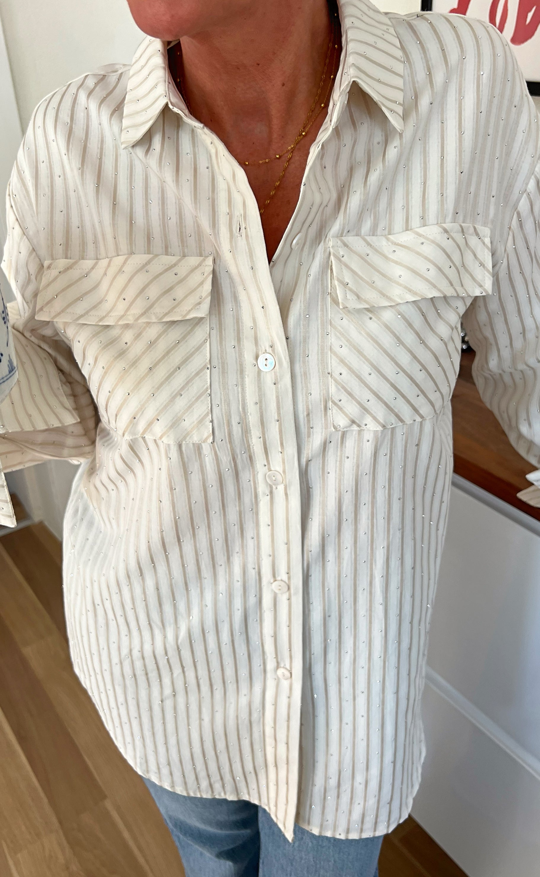 Say INA Copenhagen Skjorte - Simili - White Striped