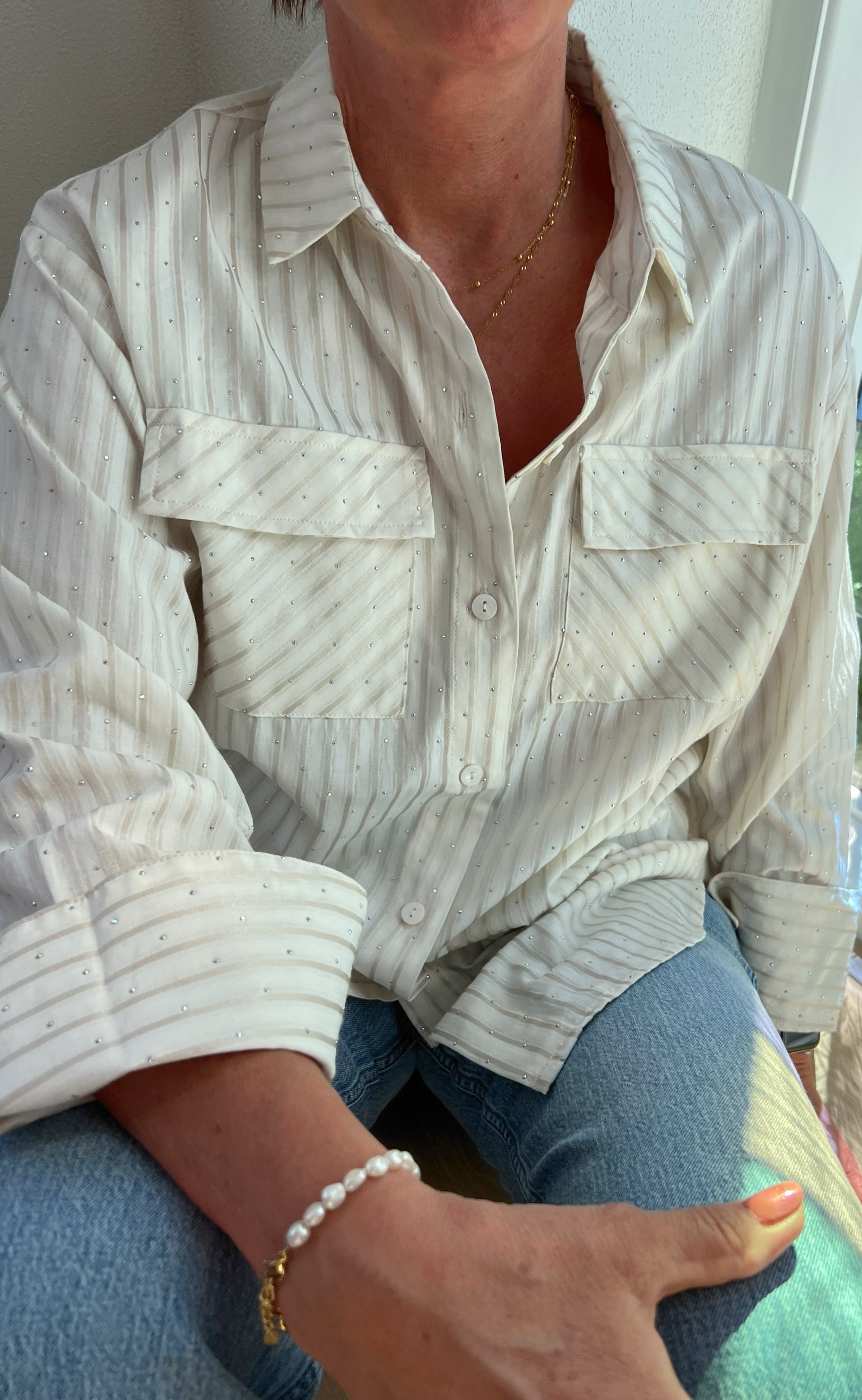 Say INA Copenhagen Skjorte - Simili - White Striped