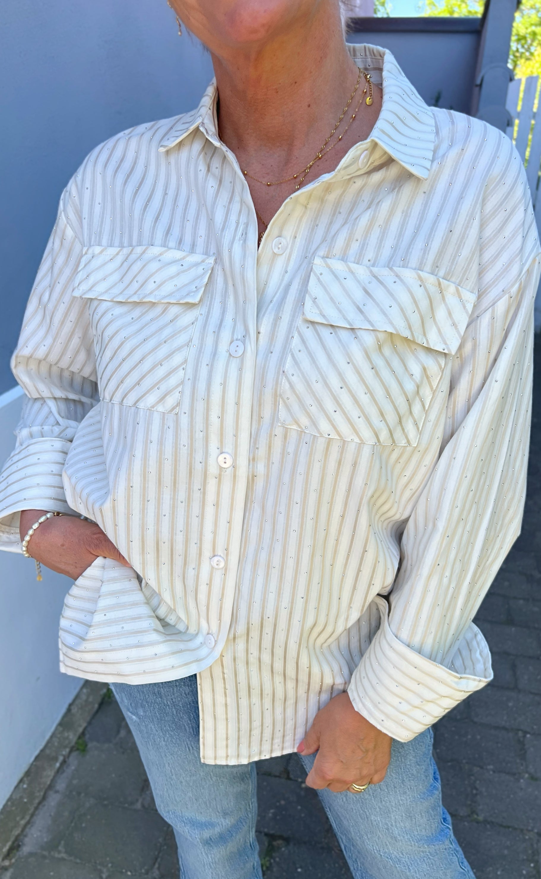 Say INA Copenhagen Skjorte - Simili - White Striped