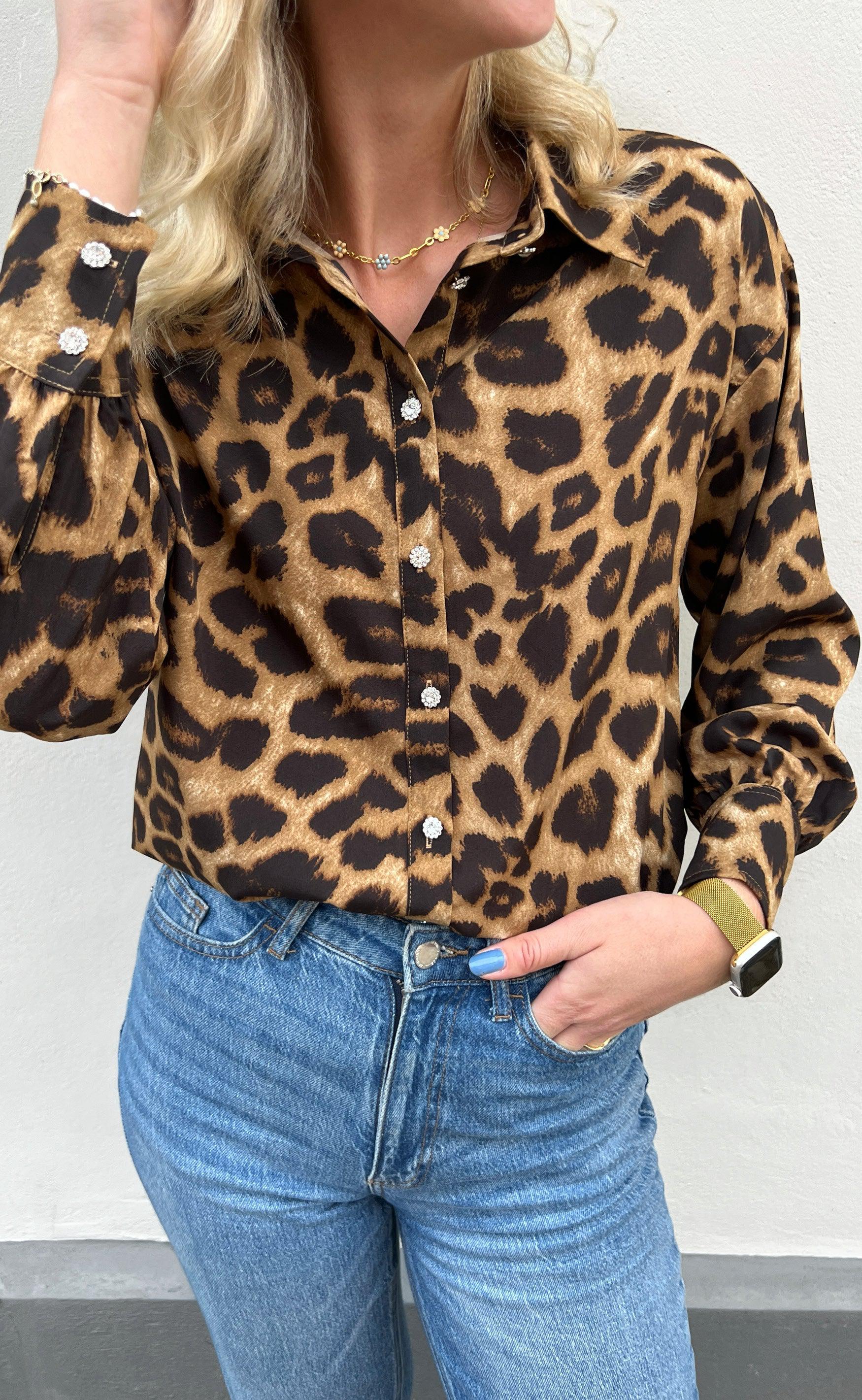 Say INA Copenhagen Skjorte - Stella - Leopard