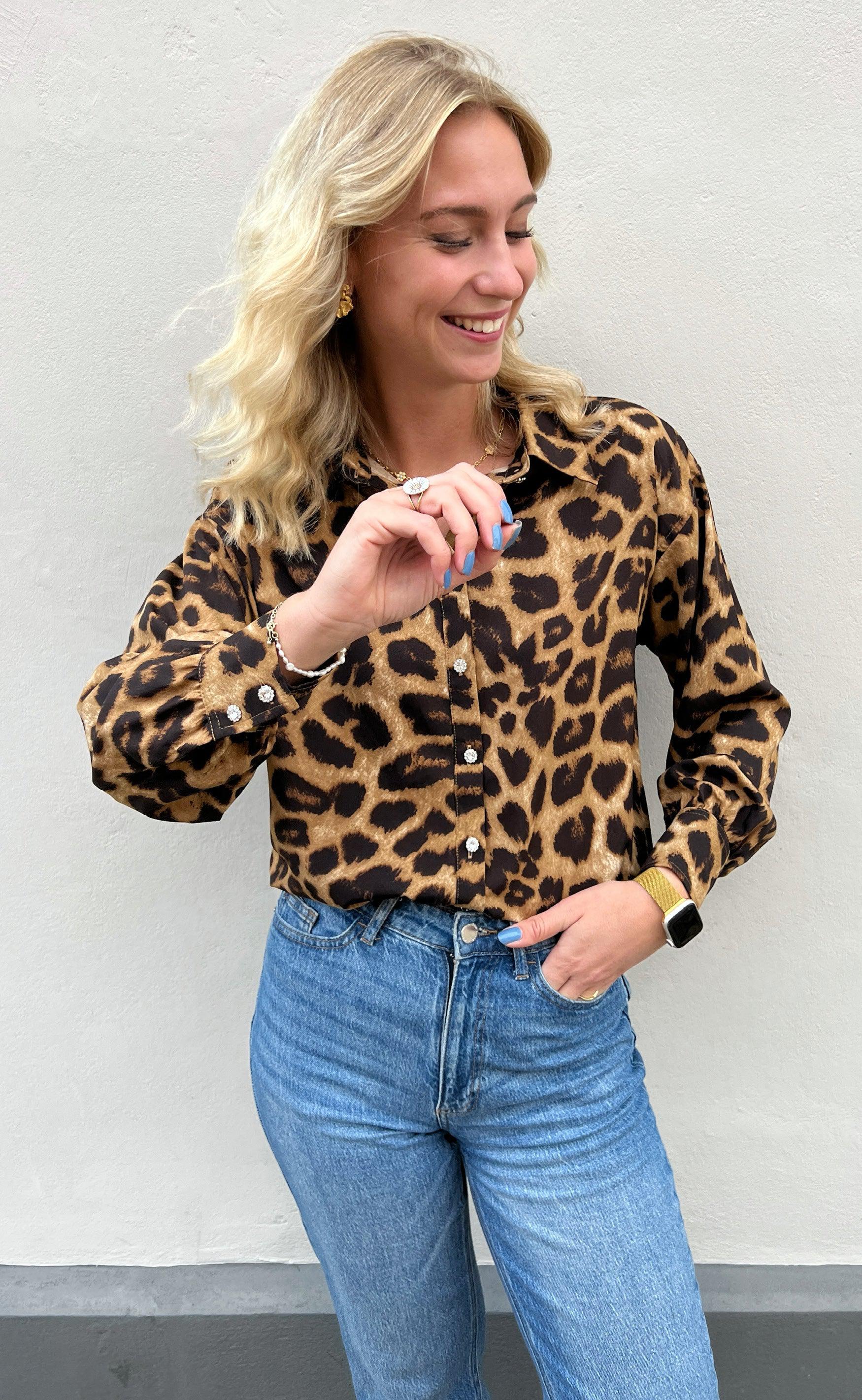 Say INA Copenhagen Skjorte - Stella - Leopard