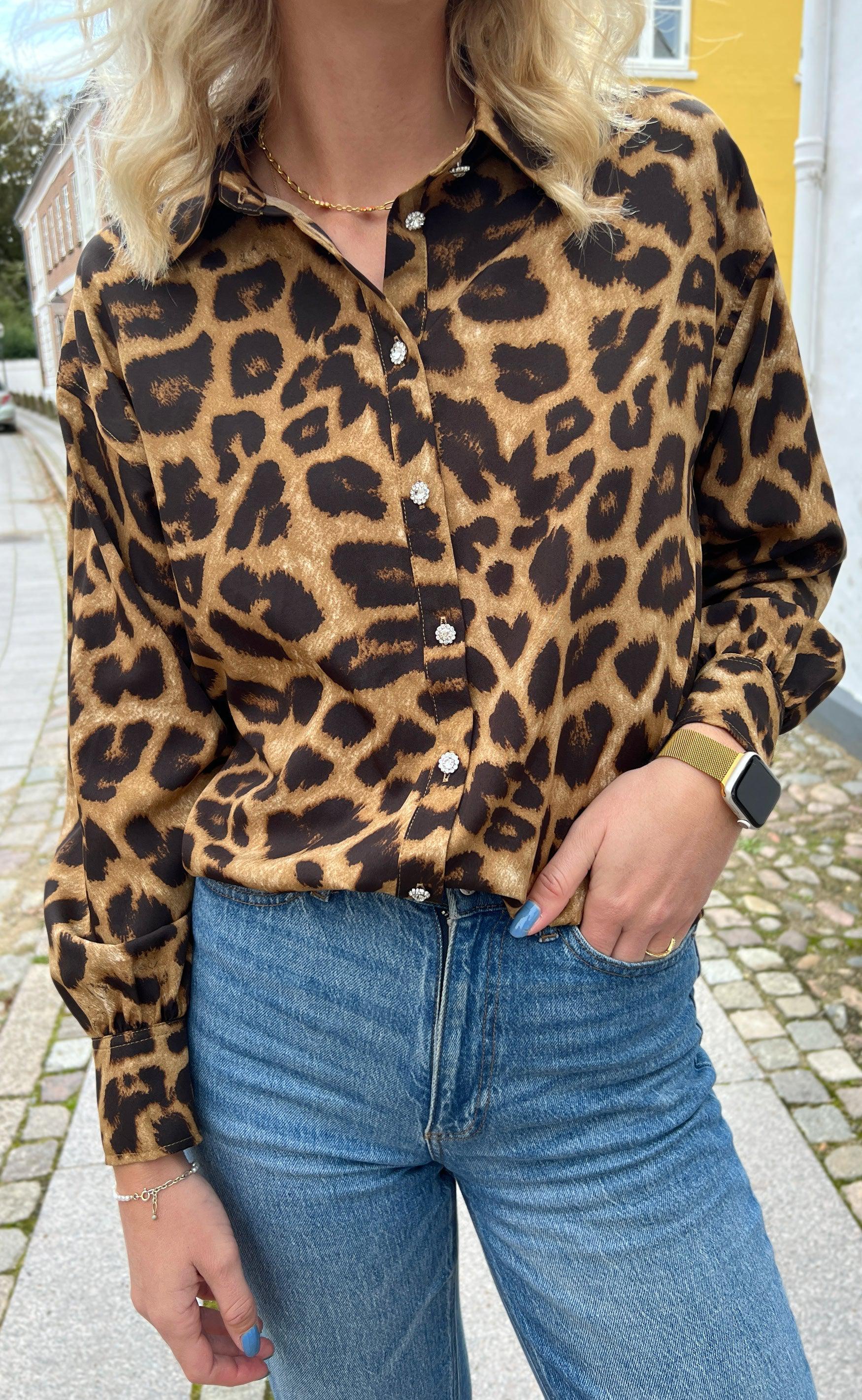 Say INA Copenhagen Skjorte - Stella - Leopard