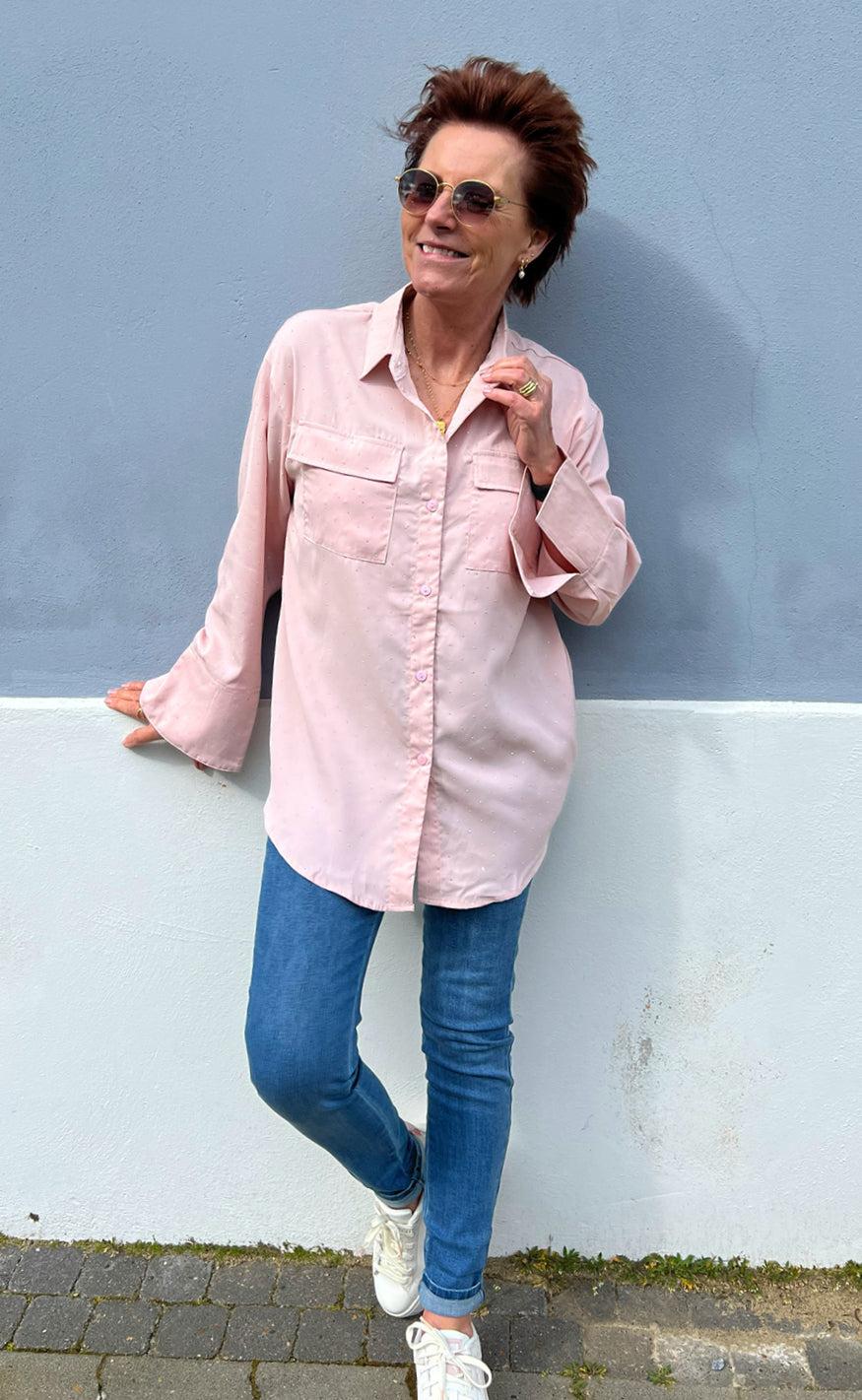 Say INA Copenhagen Skjorte - Susanne Rhinestone - Rose