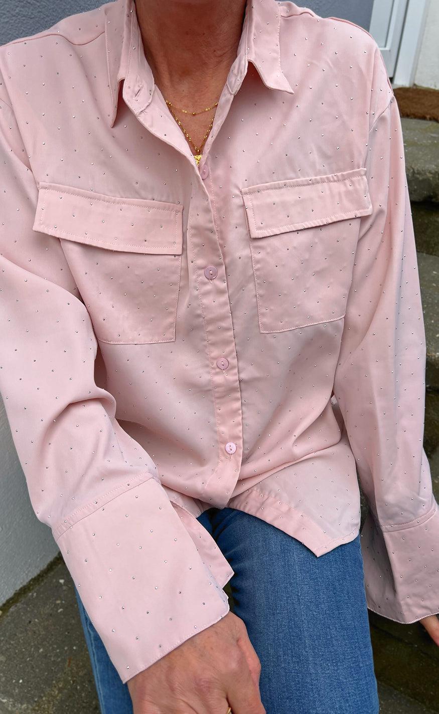 Say INA Copenhagen Skjorte - Susanne Rhinestone - Rose