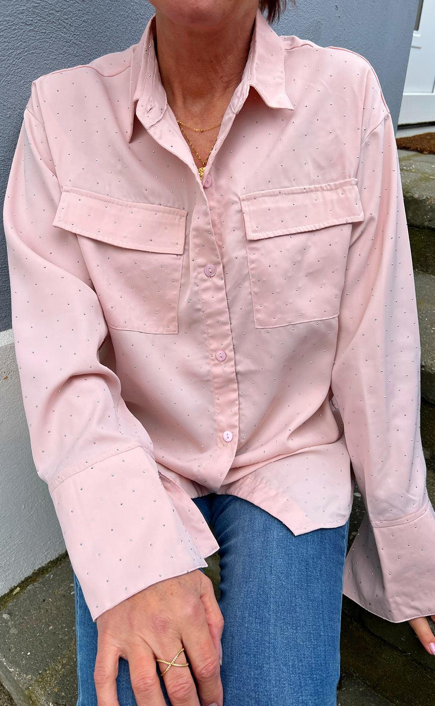Say INA Copenhagen Skjorte - Susanne Rhinestone - Rose