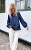 Say INA Copenhagen Skjorte - Tilde - Denim Blue W. Embroidery