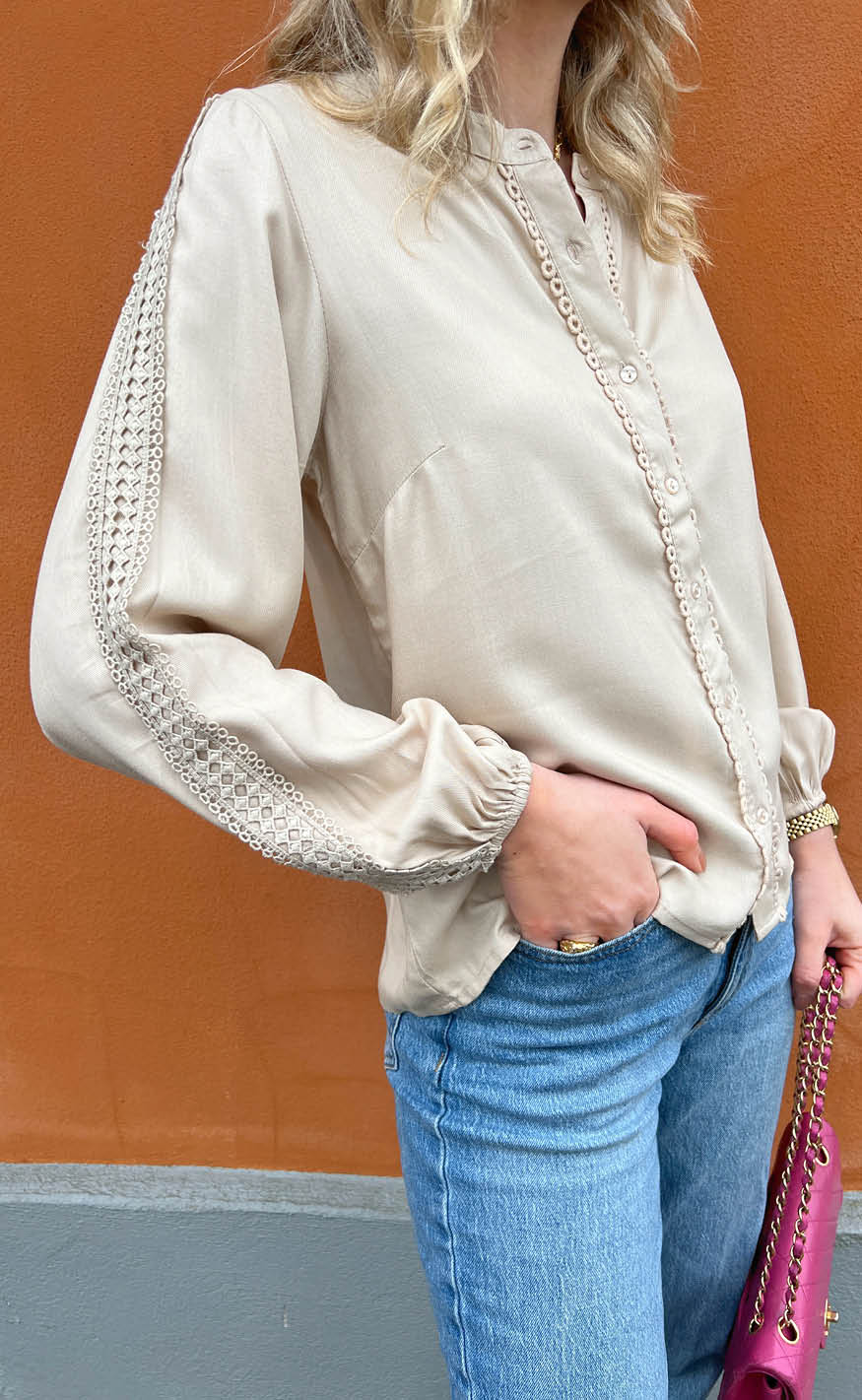 Say INA Copenhagen Skjorte - Viola - Creme