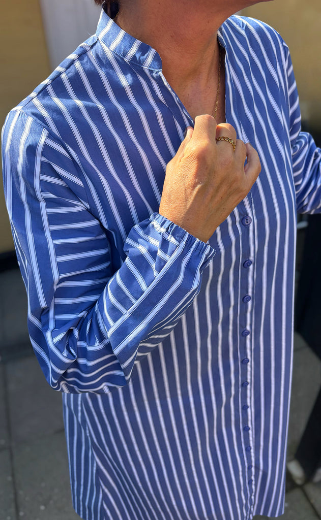 Say INA Copenhagen Skjortekjole - Cilla - Dark Blue Striped