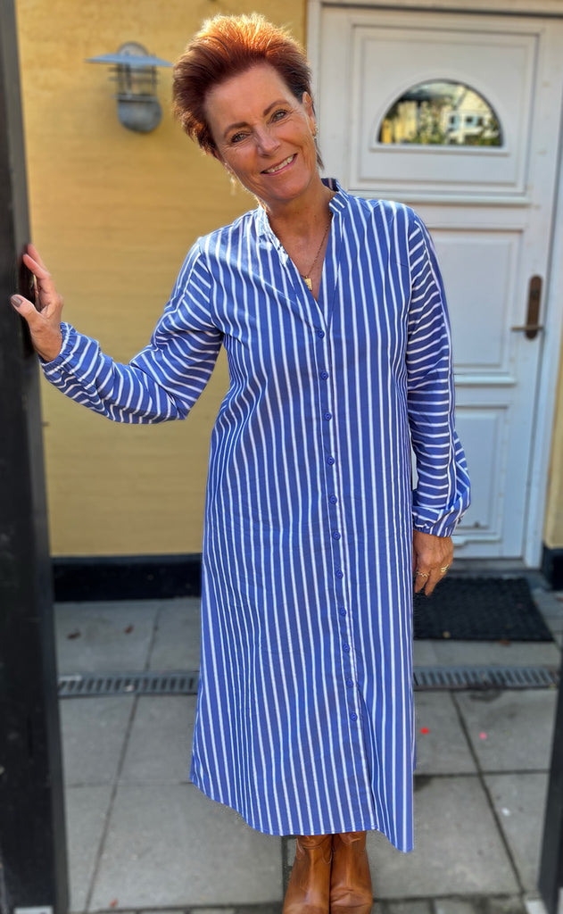 Say INA Copenhagen Skjortekjole - Cilla - Dark Blue Striped