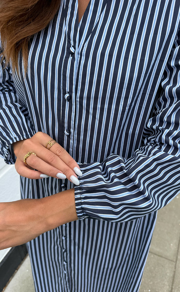 Say INA Copenhagen Skjortekjole - Cilla - Navy Blue Stripes